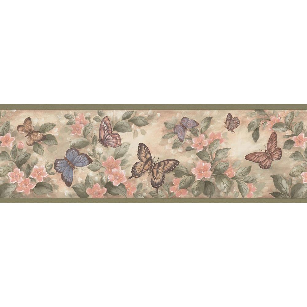 Animal Print Wallpaper Home Decor The Depot Kitchen Bath Bed Resource Iii Erflies Wallpaper Border