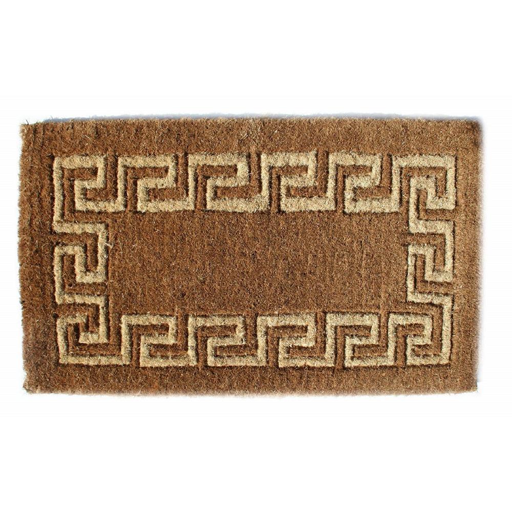Imports Decor Traditional Coir Greek Key 39 In X 24 In Natural