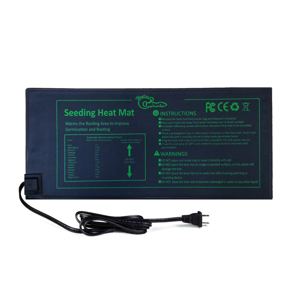 PROPAGATE PRO Seedling Heat Mat 10" x 20" Grow Soil Warmer w/ Heating