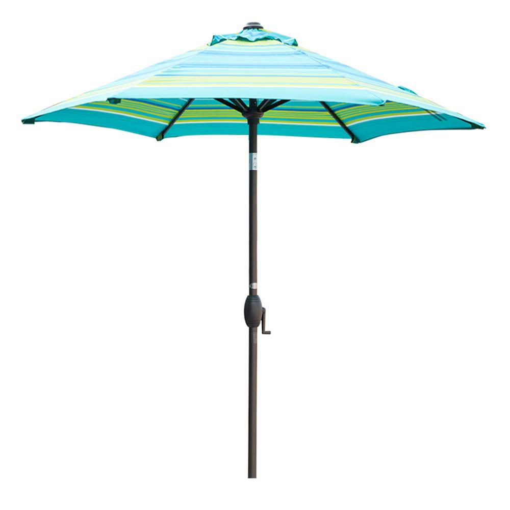 7 5 Ft Patio Umbrellas Furniture The Home Depot Aluminum Market Push On Tilt And Crank Patio Umbrella