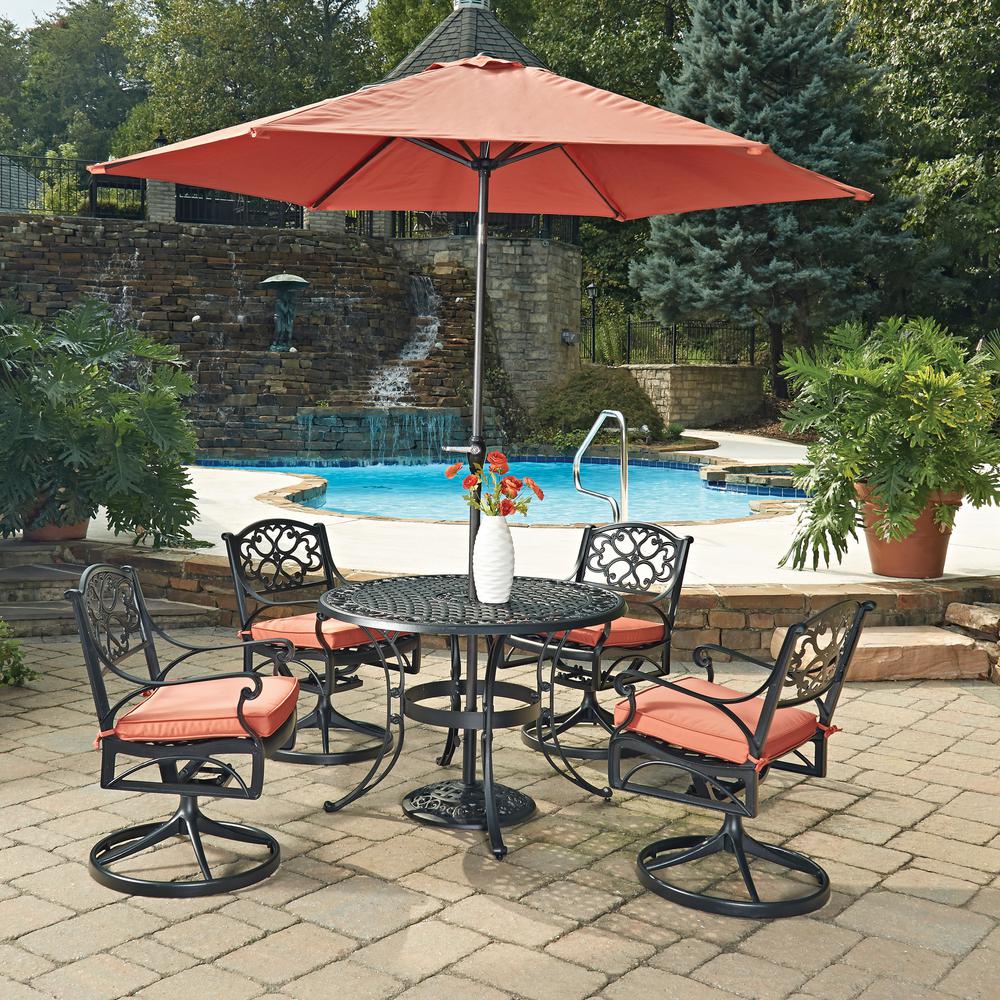 Home Styles Biscayne Rust Bronze 5Piece Cast Aluminum Outdoor Dining