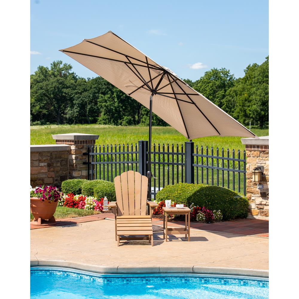 Island Umbrella Caspian 8 Ft X 10 Ft Rectangular Market Push Button Tilt Patio Umbrella In Champagne Olefin Nu5448ch The Home Depot