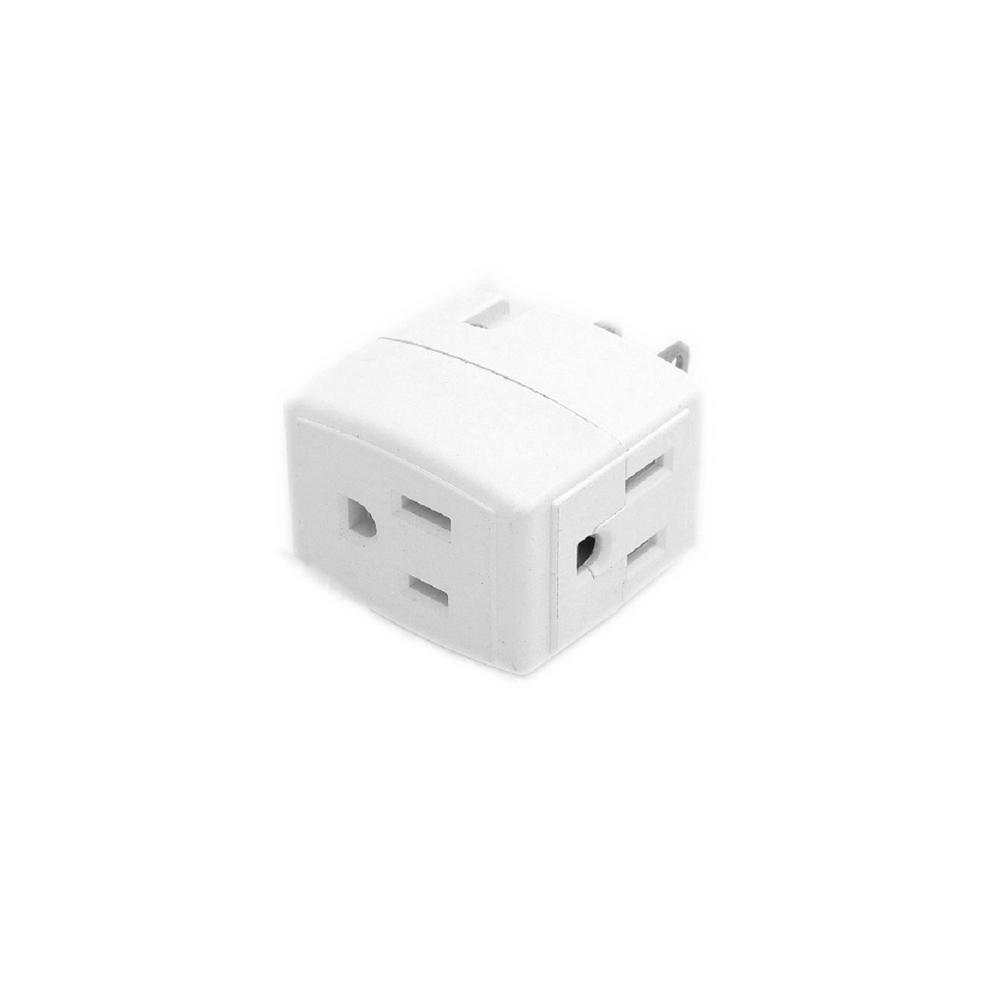 Leviton 15 Amp Grounded Triple Outlet Adapter697 The Home Depot
