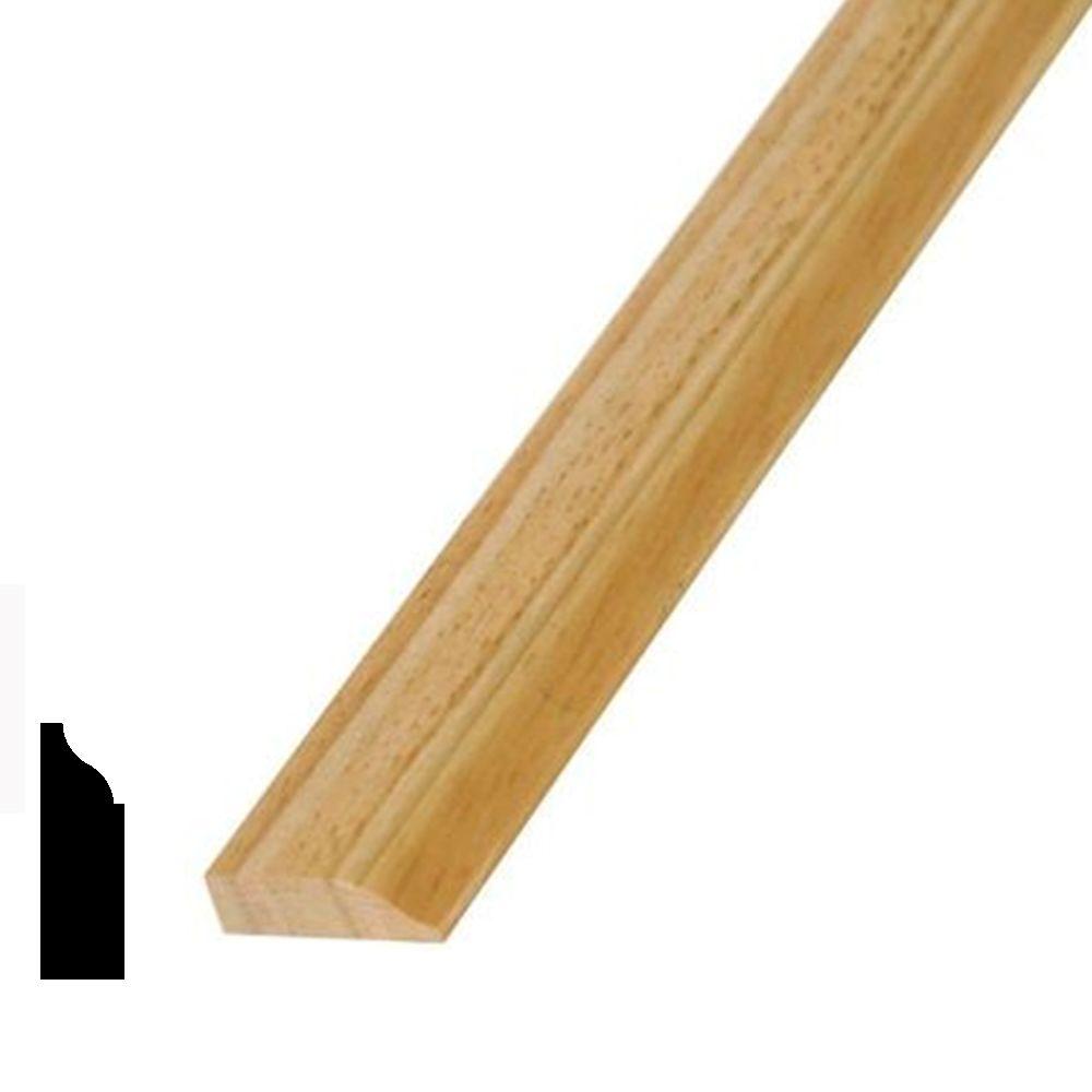 Alexandria Moulding WM 936 7/16 in. x 13/8 in. x 96 in. Oak Stop