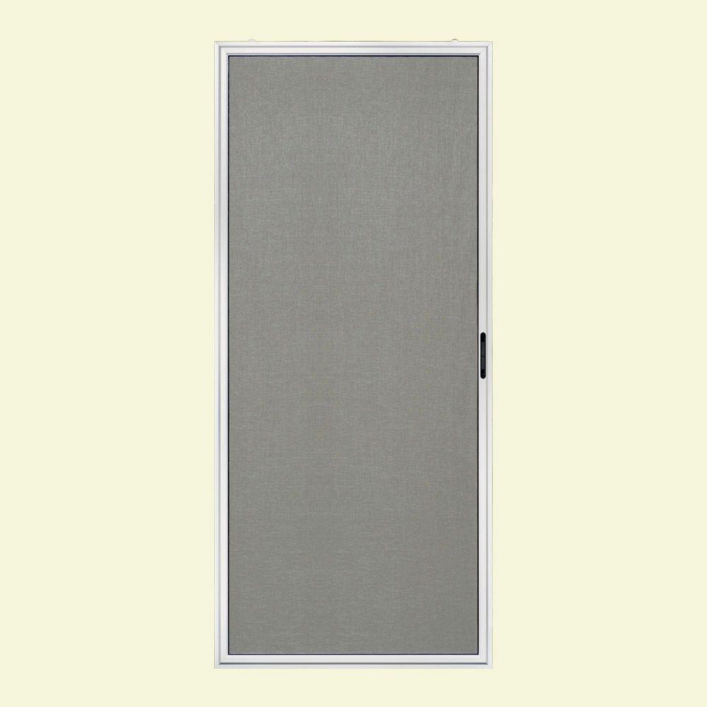 JELDWEN 36 in. x 80 in. Premium Atlantic White Painted Aluminum Right