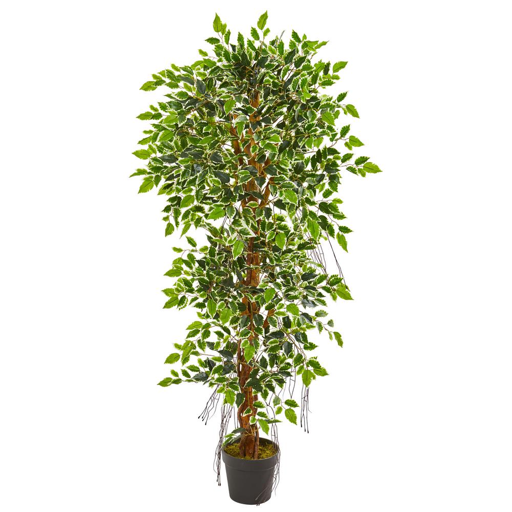 Nearly Natural 5 ft. Indoor Elegant Ficus Artificial Tree 9131 The Home Depot