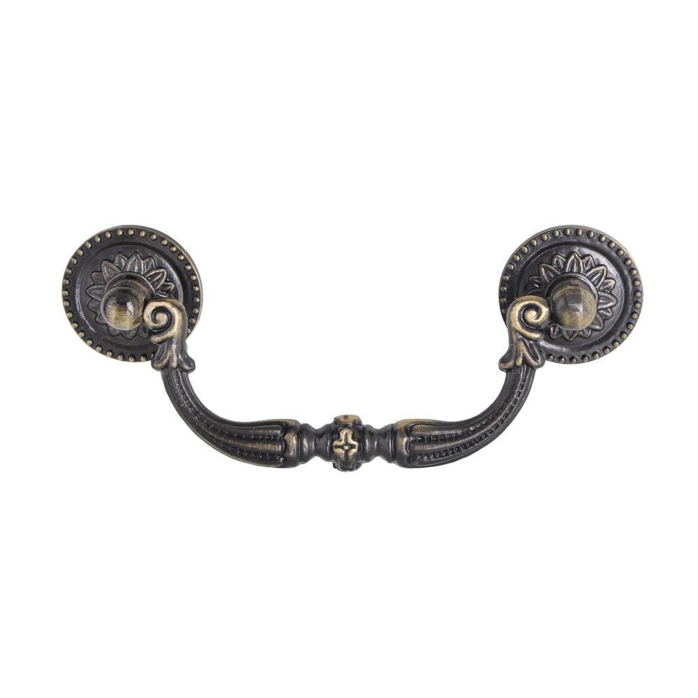 Utopia Alley Medici 3 7 8 In Antique Brass Drop Cabinet Pull