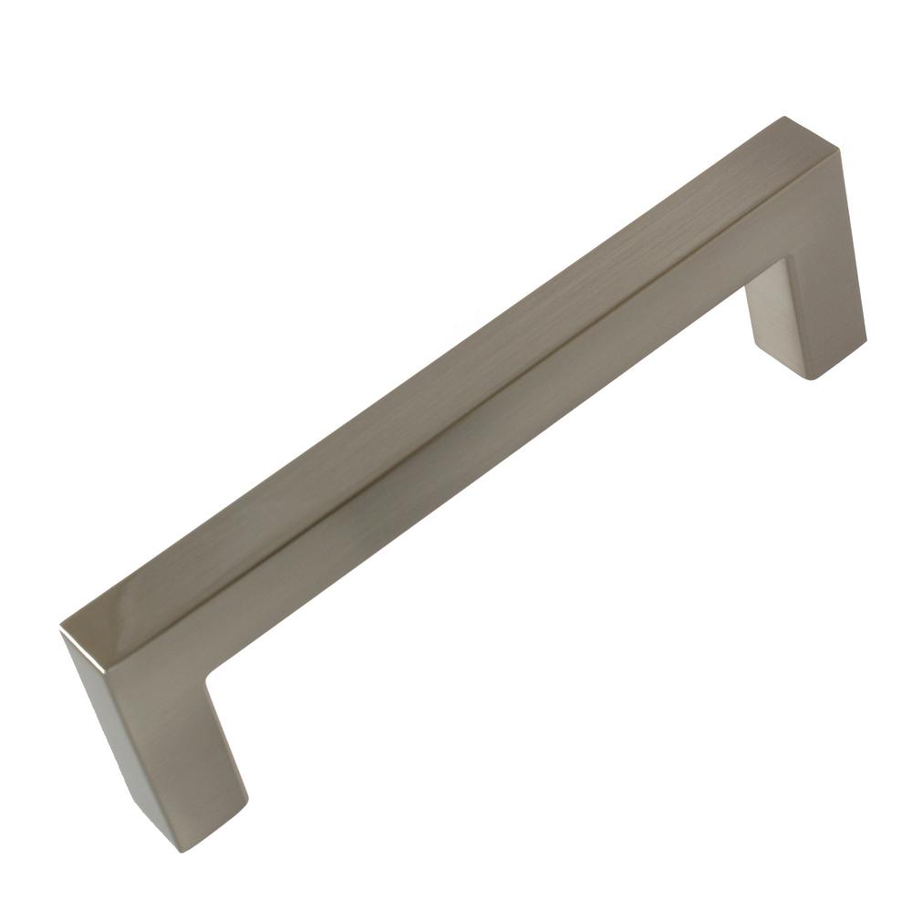 Gliderite 3 3 4 In Center To Center Satin Nickel Solid Square Cabinet Bar Drawer Pulls 10 Pack 87226 Sn 10 The Home Depot