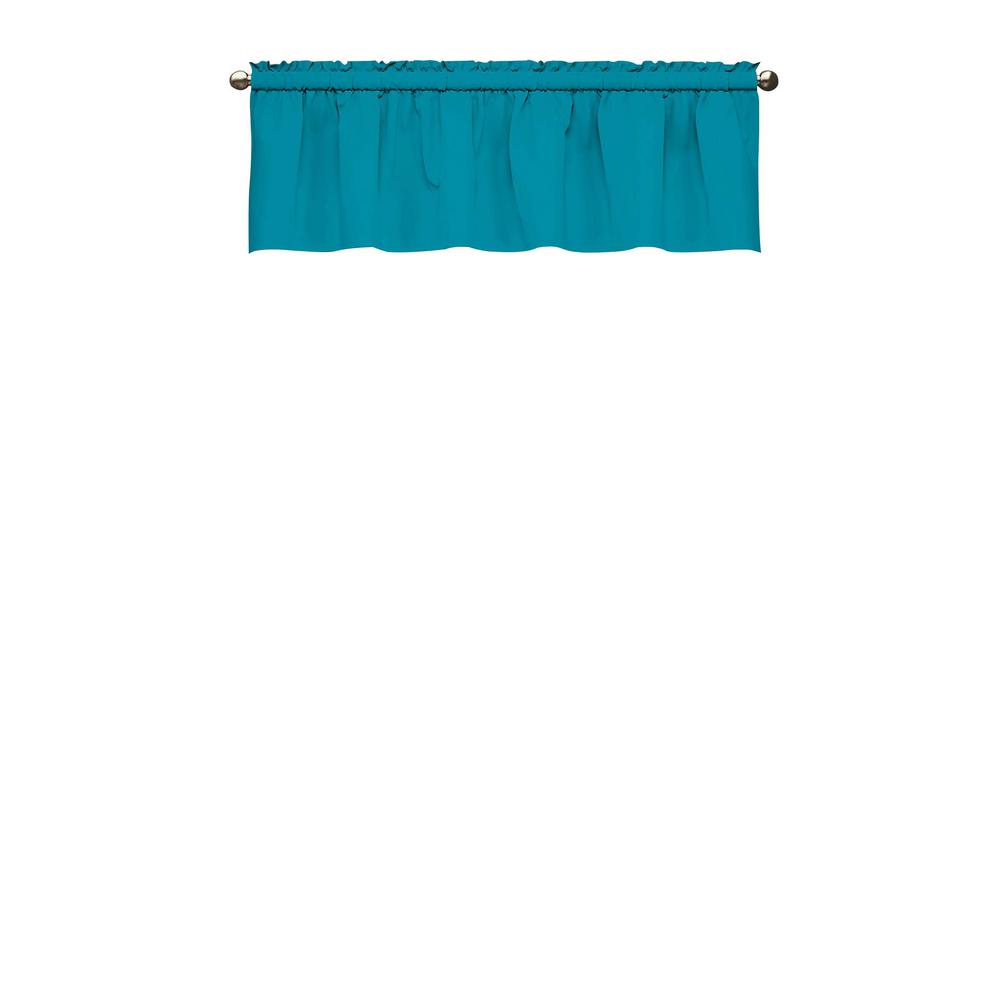 teal window scarf valance