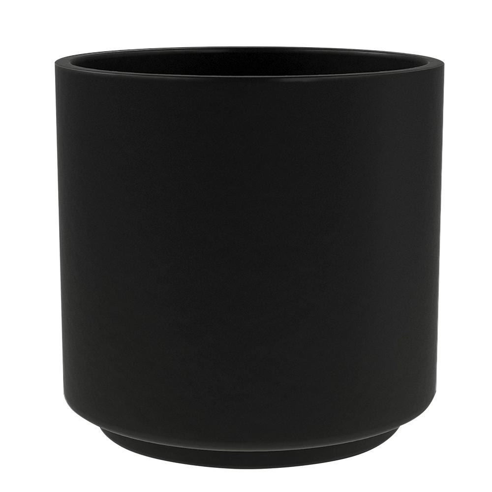 Trendspot 13 in Matte Black Ceramic Pot  Cylinder  CR11502N 