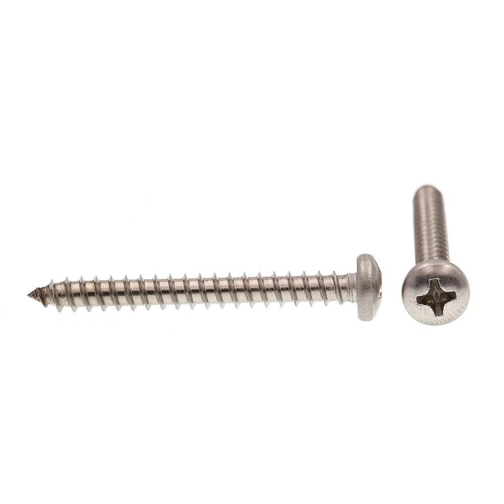 Sheet Metal Screw Phil Flat Hd Type A Stainless Steel 18-8 #8 x 3" FT