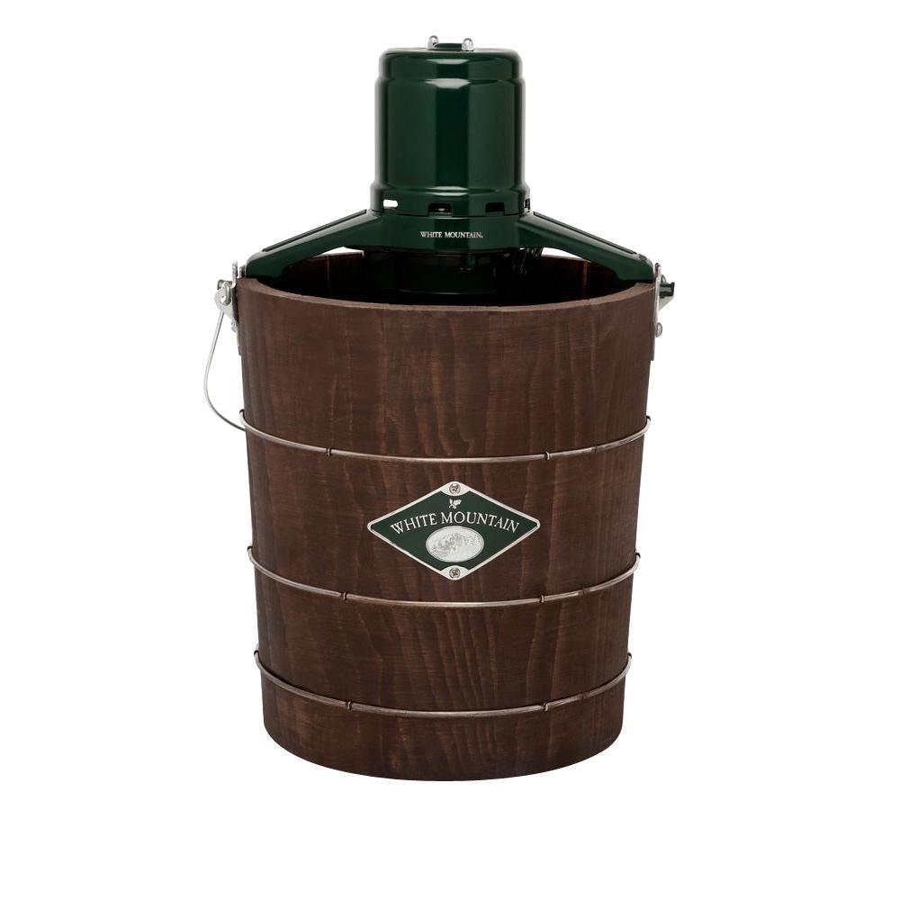 White Mountain 4 Qt. Green and Brown Electric Ice Cream Maker – BrickSeek