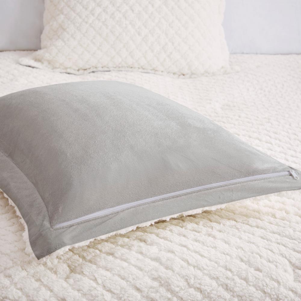 Madison Park Colden 3 Piece Ivory Grey Full Queen Textured
