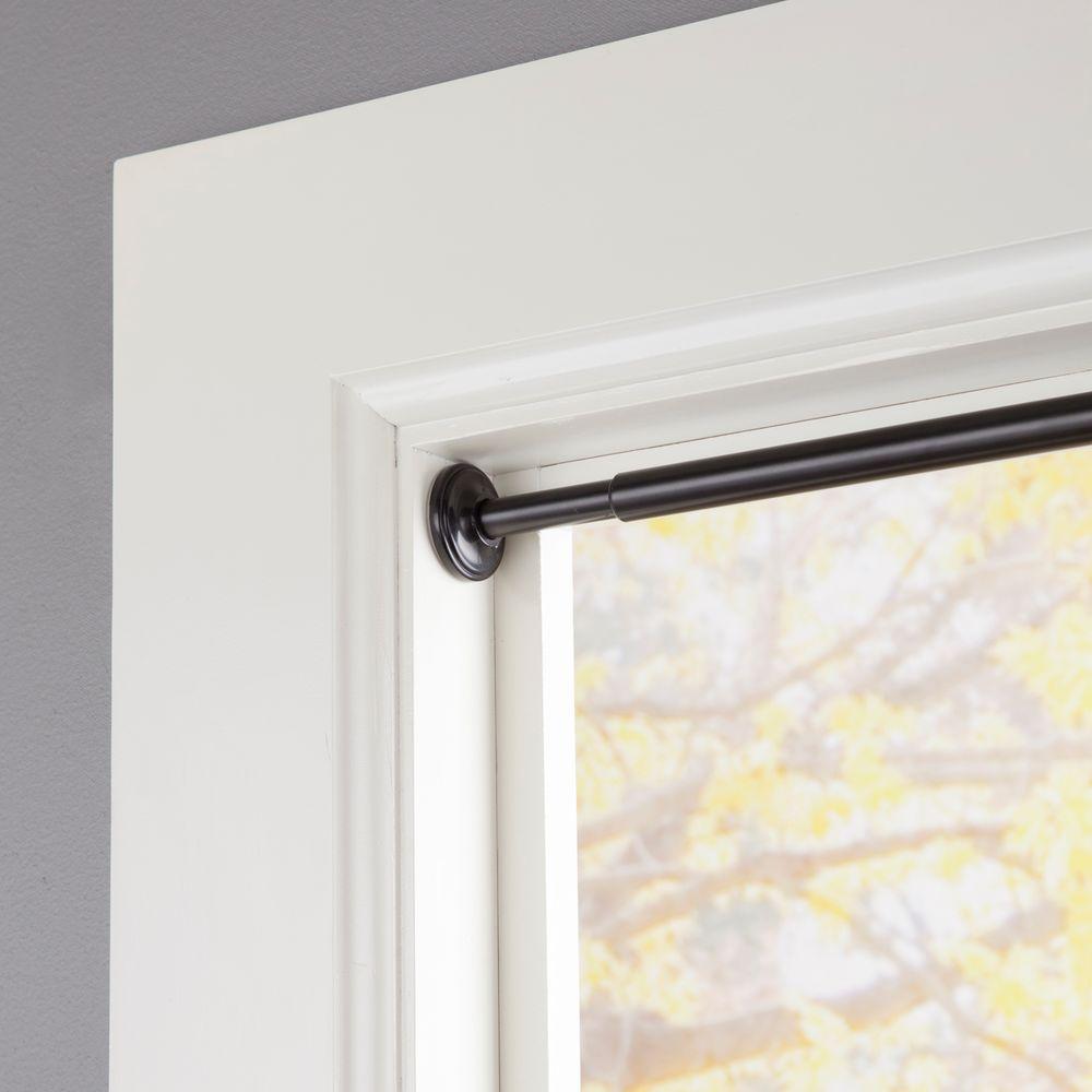 Rustic Tension Curtain Rods Curtain Rods The Home Depot