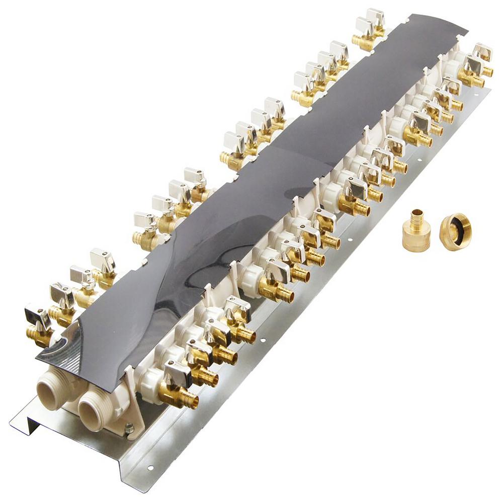 Apollo 36-Port PEX Manifold with 1/2 inch Brass Ball Valves by Apollo