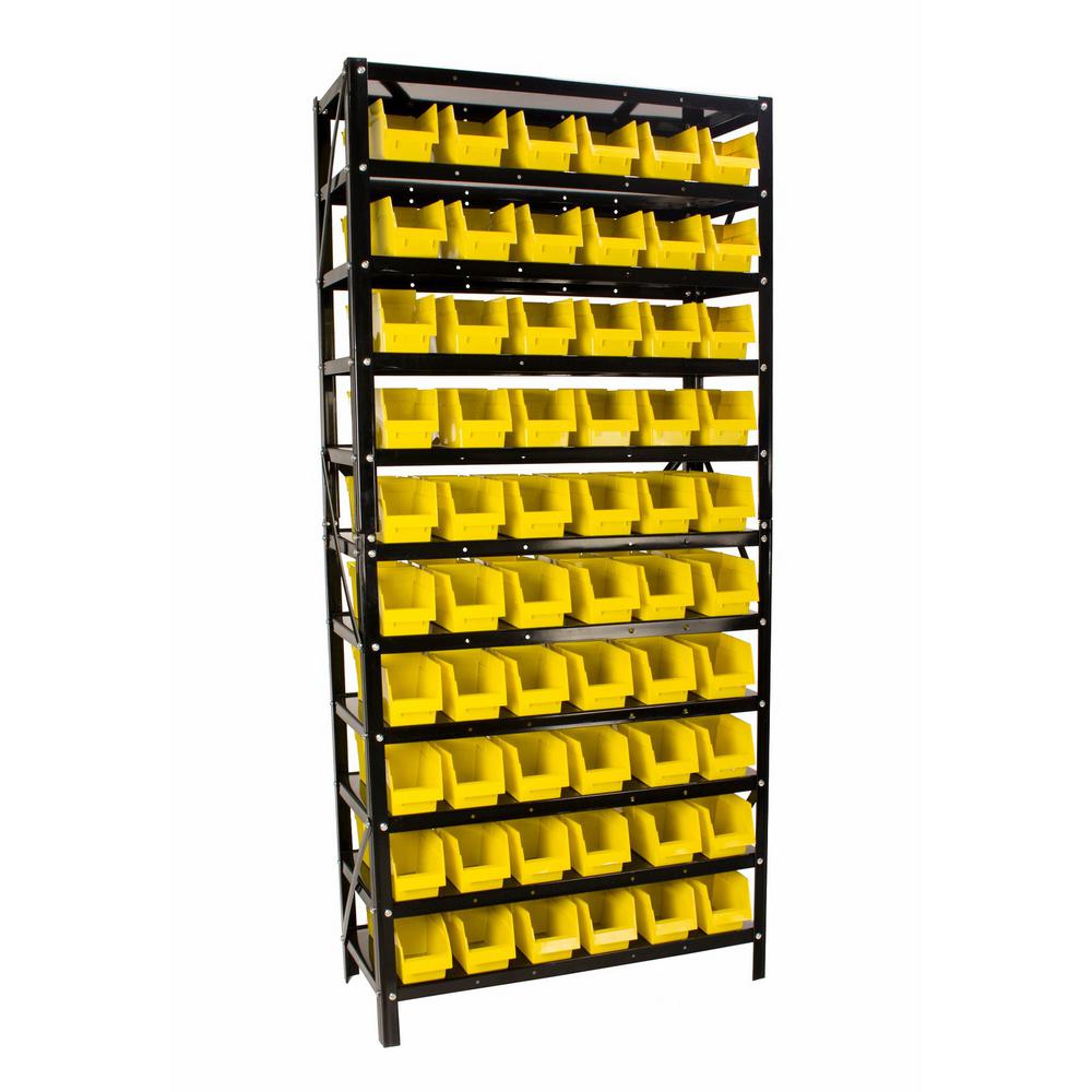Erie Tools 545 16 in. x 303 16 in. x 12 in. 60 Bin Parts RackETDPB060 The Home Depot
