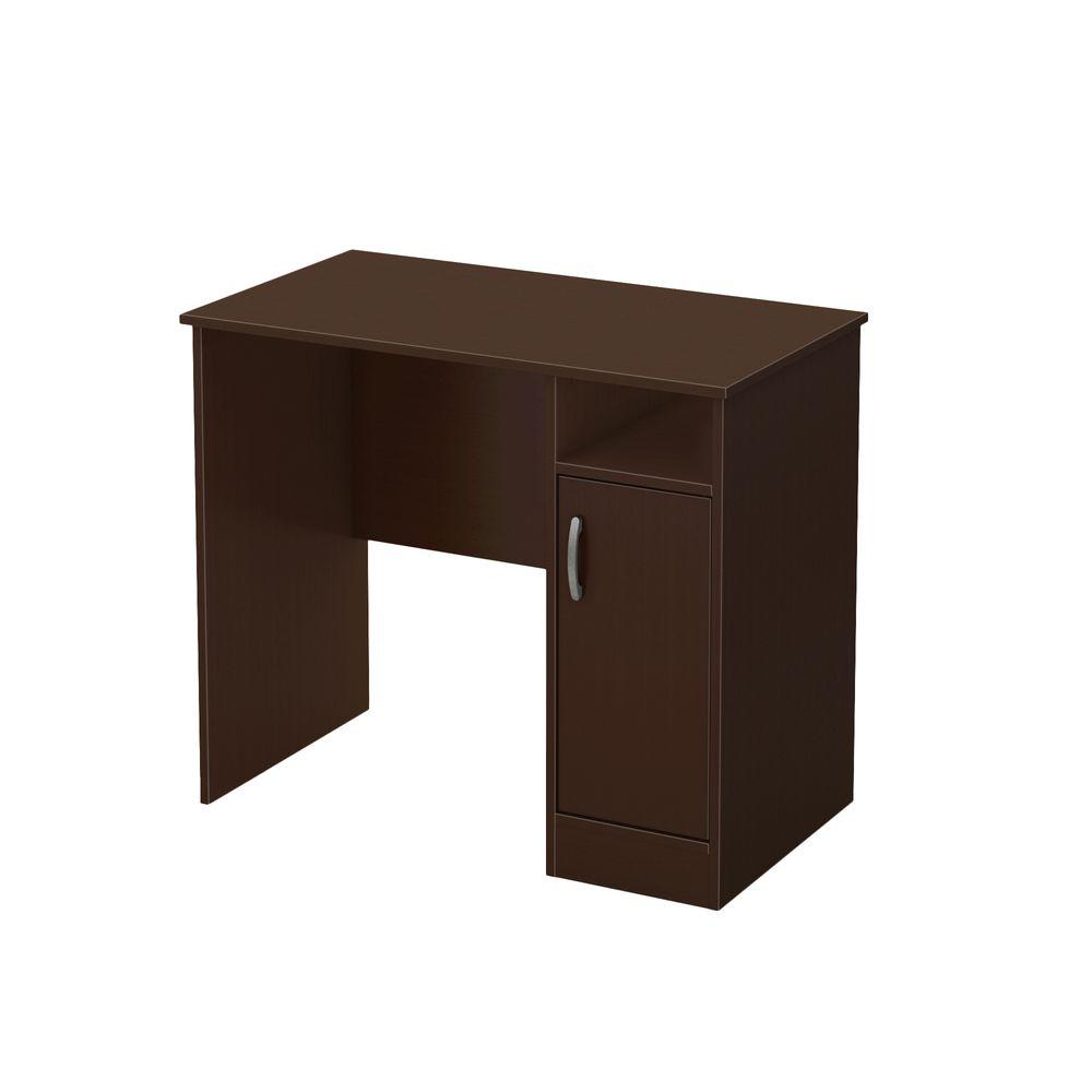 South Shore Axess Desk In Chocolate 7259075 The Home Depot