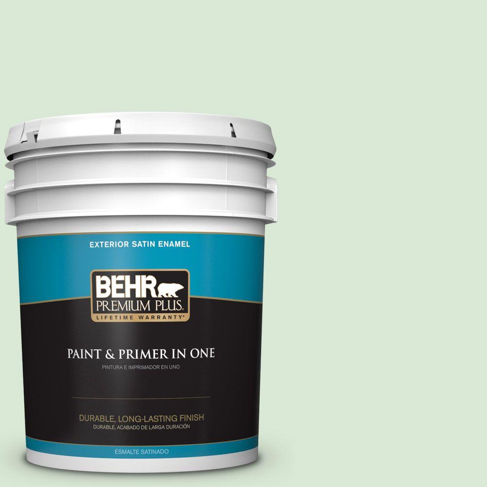 BEHR Premium Plus 5gal. 170D4 Peach Tile Satin Enamel Exterior Paint