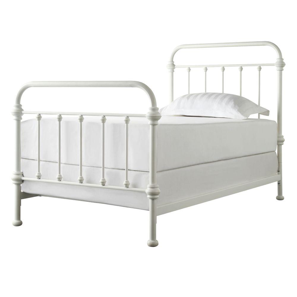 HomeSullivan Calabria White Twin Bed Frame 40E411BT 1WBED   The 