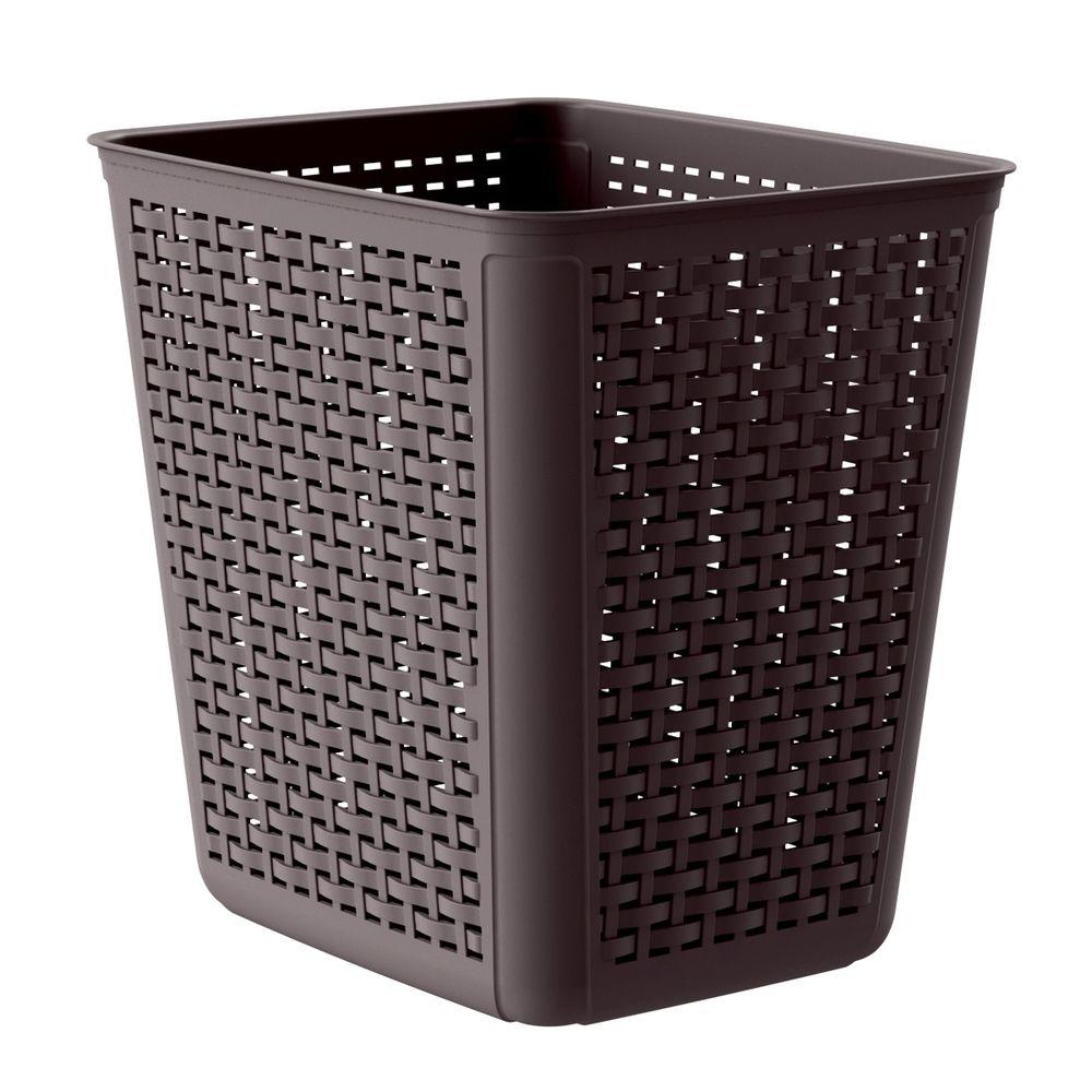 UPC 051596901134 product image for United Solutions Trash Receptacles 4 gal. Brown Wicker Wastebasket Brown/tan SR8 | upcitemdb.com