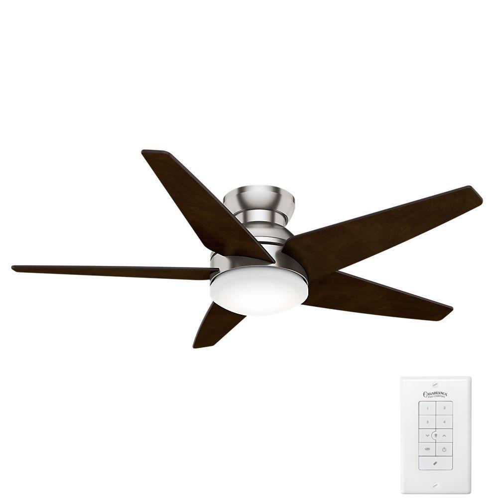 Casablanca Isotope 52 inch Indoor Brushed Nickel Ceiling Fan with 4 Speed Wall... by Casablanca