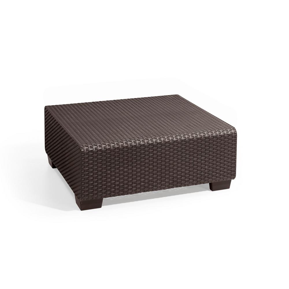 Outdoor Coffee Tables Patio The Home Depot Salta Brown Resin Outdoor Garden Patio Coffee Table Keter