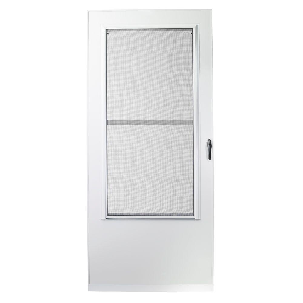 EMCO 36 in. x 78 in. 100 Series White SelfStoring Storm DoorE1SS 36X78WH The Home Depot