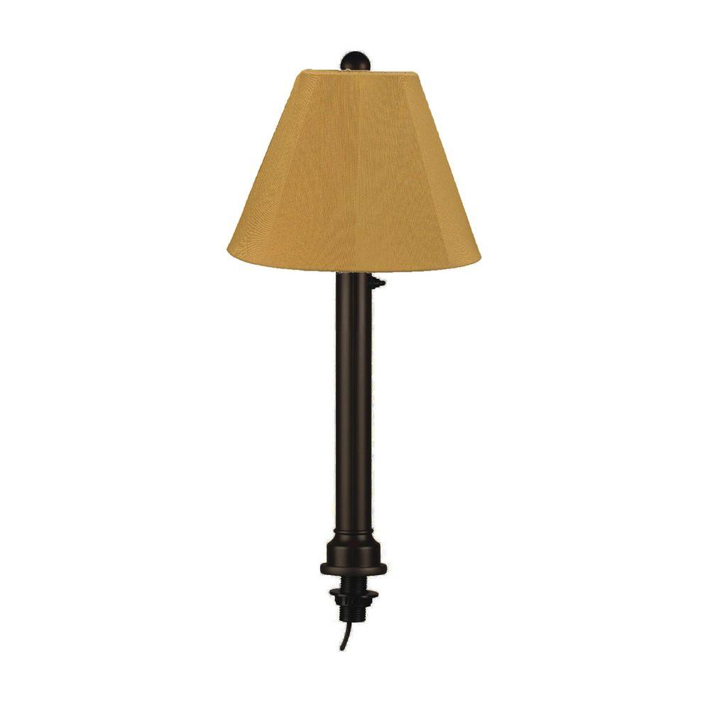 Patio Living Concepts Catalina 28 In Outdoor Black Umbrella Table Patio Living Concepts Catalina 28 In Outdoor Black Umbrella Table Lamp With Brass Shade