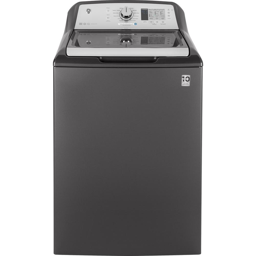 GE 4.5 cu. ft. HighEfficiency Diamond Gray Top Load Washing Machine and Wifi Connected, ENERGY