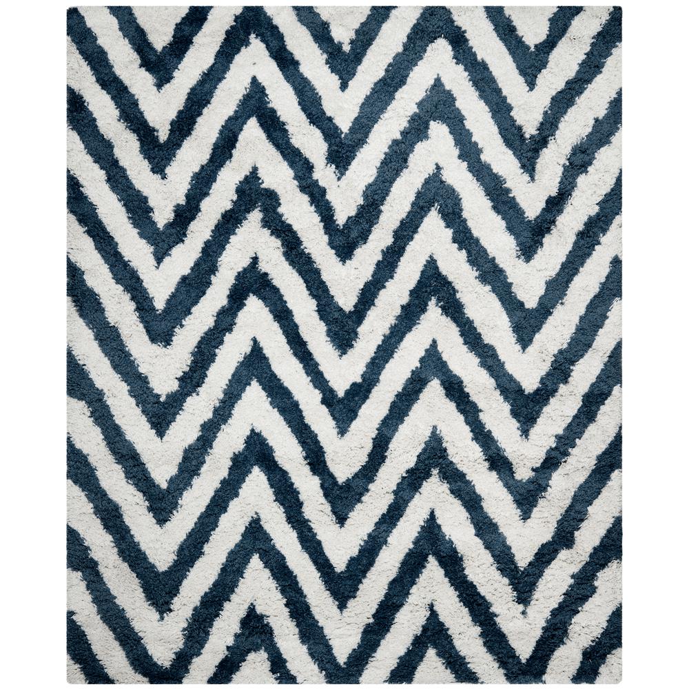 Safavieh Chevron Ivory Blue 8 Ft X 10 Area Rug