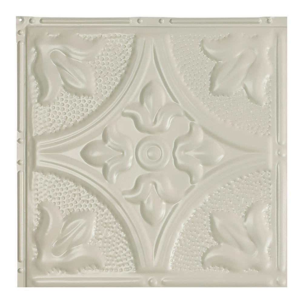 Great Lakes Tin Jamestown Antique White 12 In X 12 In Nail Up