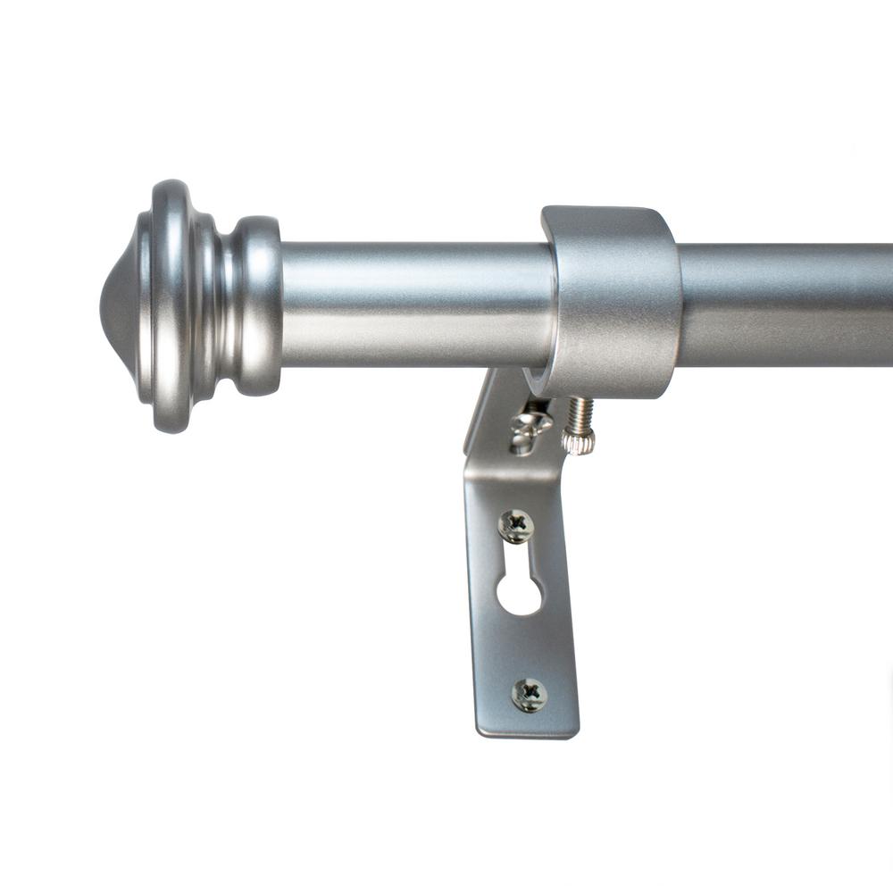 Decopolitan 72 in. 144 in. Cap Telescoping 3/4 in. Dia Single Rod Set