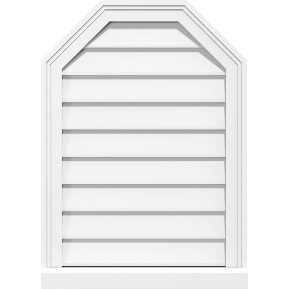 Ekena Millwork 34 In X 22 Octagonal Top Surface Mount Pvc X 22 In Octagonal Top Surface Mount