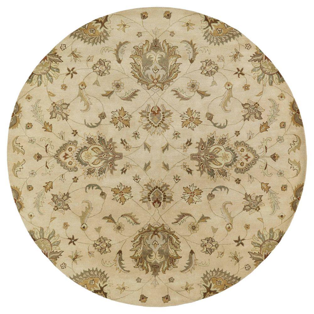 Kaleen Mystic Europa Ivory 6 ft. x 6 ft. Round Area Rug606001 5.9 Rnd The Home Depot