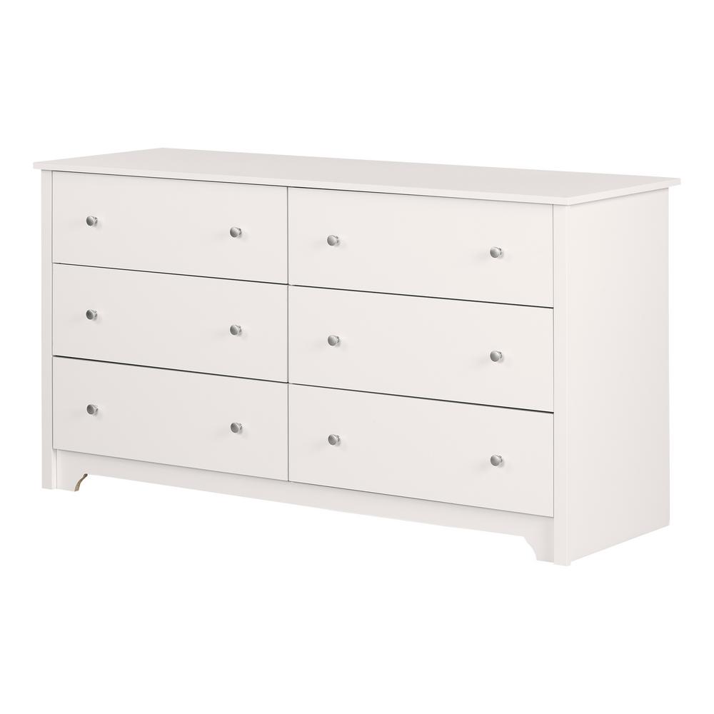 South Shore Step One 6 Drawer Pure Black Dresser 3107010 The