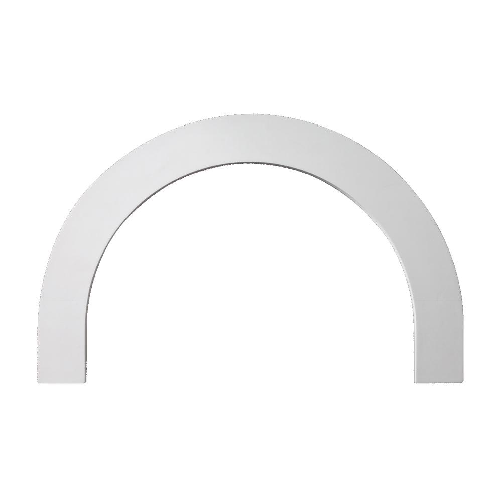 Fypon 48 in. x 24 in. x 13/4 in. Polyurethane HalfRound Sunburst