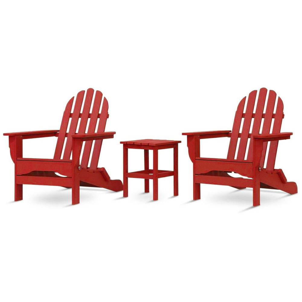 Durogreen Icon Bright Red Recycled Plastic Folding Adirondack Chair With Side Table 2 Pack Tac8020setbr The Home Depot - Plastic Adirondack Chairs Side Table Durogreen Icon Bright Red Recycled Plastic Folding Adirondack Chair With Side Table 2 Pack Tac8020setbr The Home Depot - Plastic Adirondack Chairs Side Table