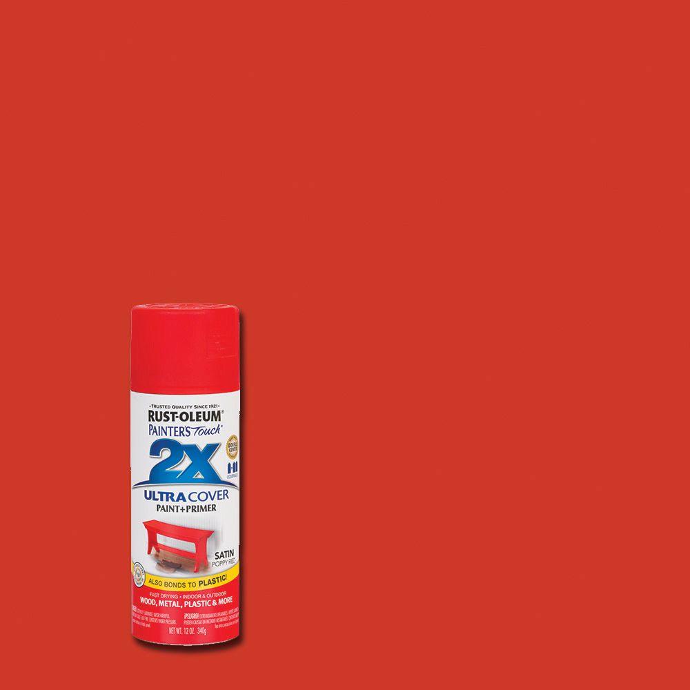RustOleum Painter's Touch 2X 12 oz. Satin Poppy Red General Purpose