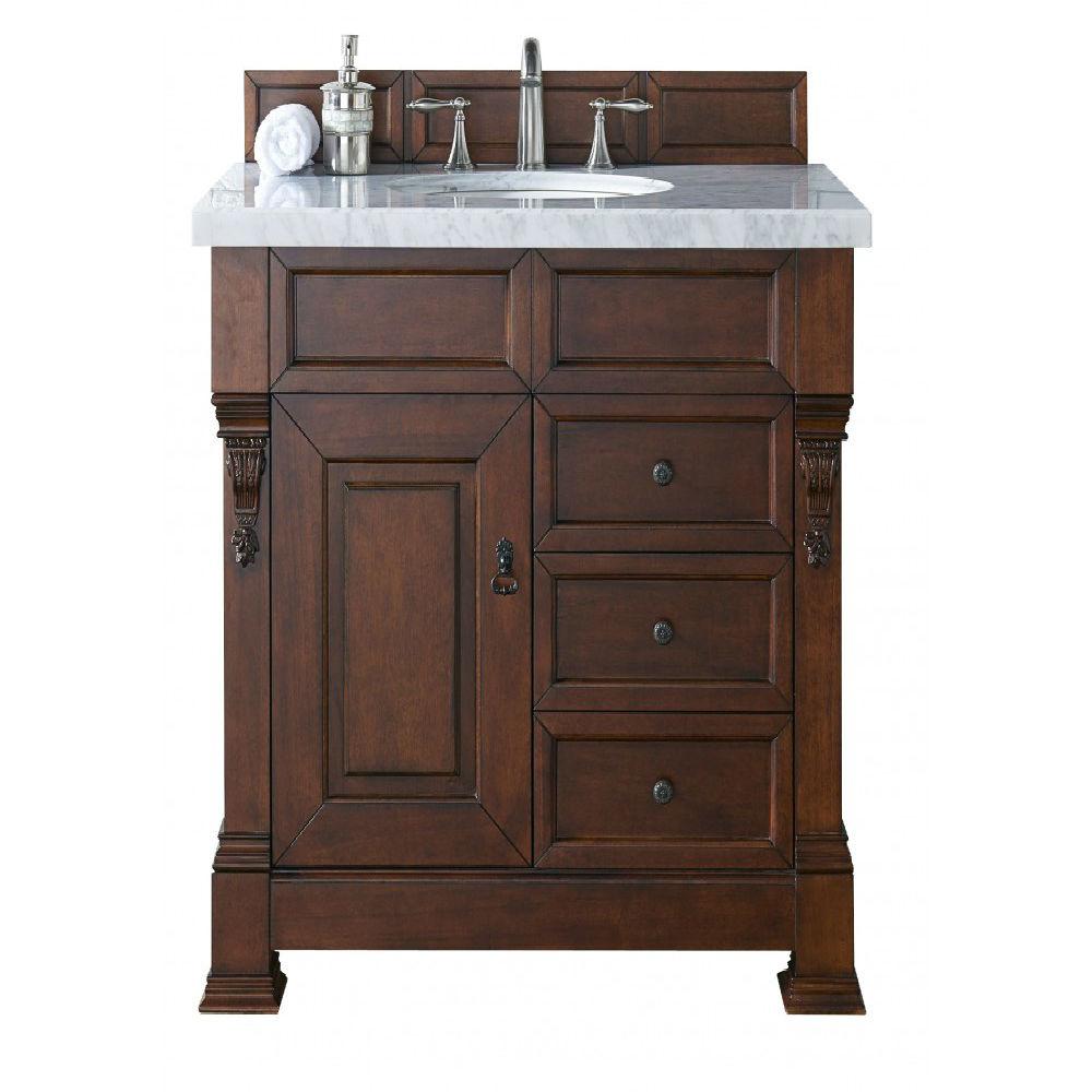 James Martin Signature Vanities Brookfield 36 In W Single Vanity James Martin Signature Vanities Brookfield 36 In W Single Vanity With Drawers Warm Cherry