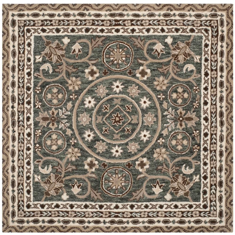 Safavieh Bella Gray/Taupe 5 ft. x 5 ft. Square Area Rug-BEL674A-5SQ ...
