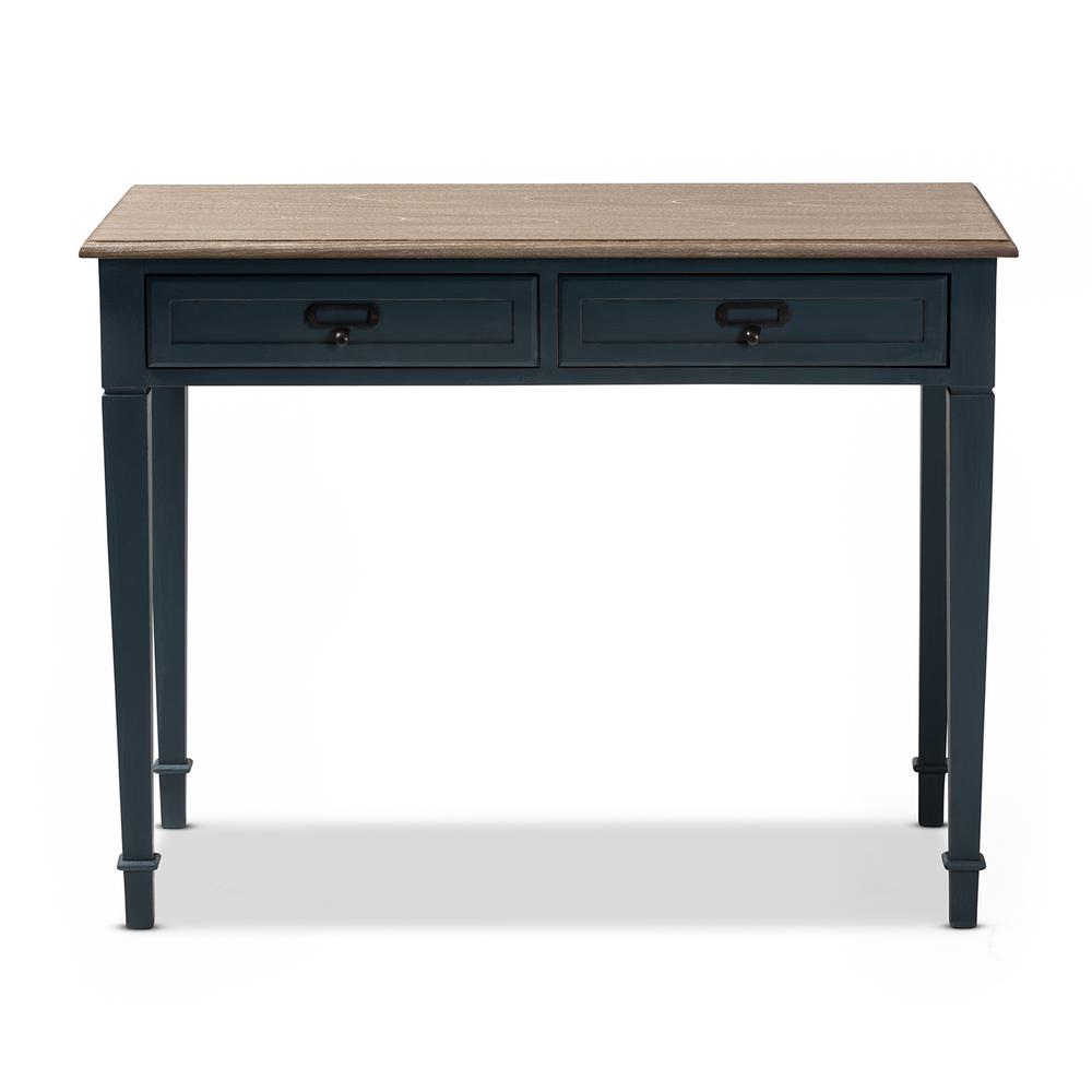 Baxton Studio Dauphine Blue And Oak Writing Desk 152 9392 Hd The