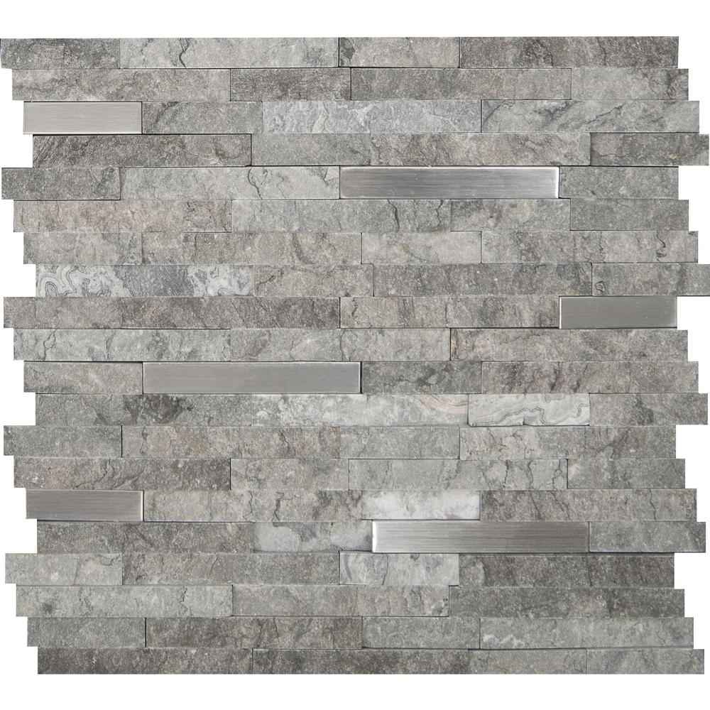 Floor Kitchen Interlocking Tile Flooring The Home Depot Eclipse Interlocking 12 In X 8 Mm Metal Stone Mesh