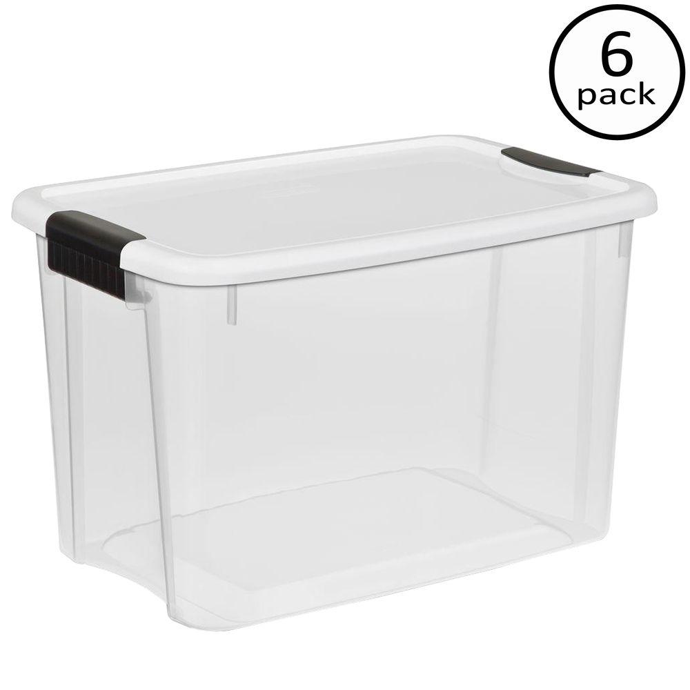 Sterilite 30 Qt. Ultra Storage Latch Box (6-Pack)-19859806 - The Home Depot