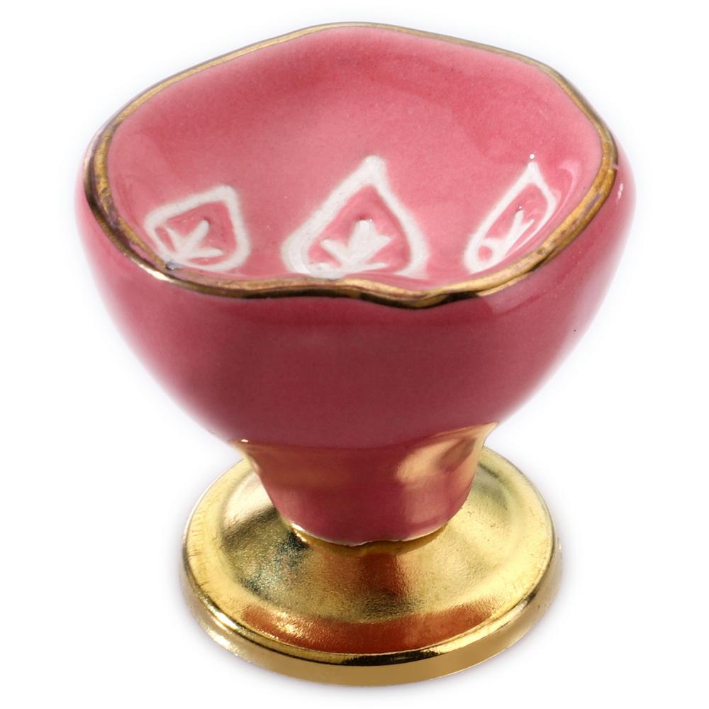 Mascot Hardware Tropical Leaves 1 2 3 In Pink Cabinet Knob Ck654