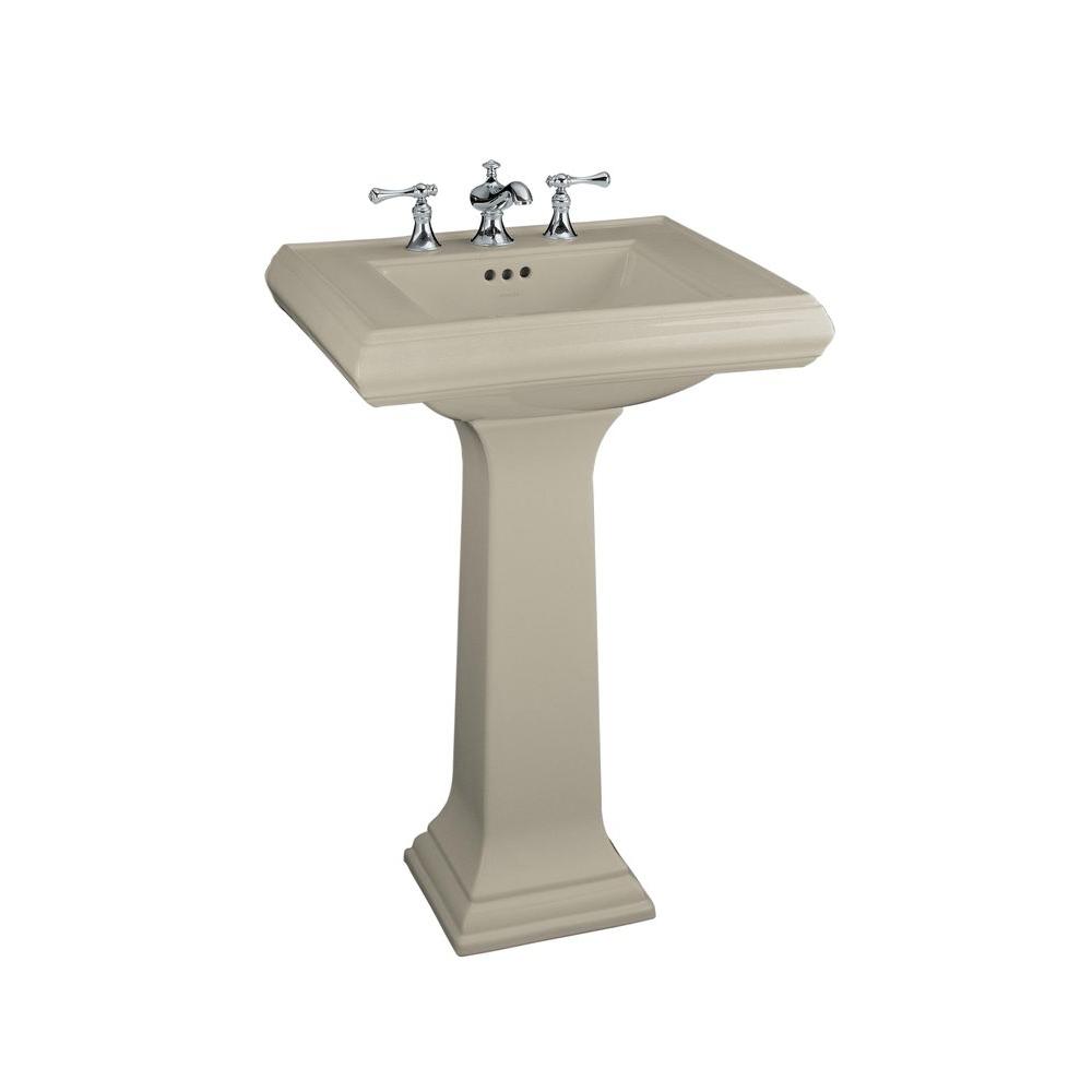 KOHLER Memoirs Ceramic Pedestal Combo Bathroom Sink in Sandbar with Overflow DrainK22388G9 KOHLER Memoirs Ceramic Pedestal Combo Bathroom Sink in Sandbar with Overflow DrainK22388G9