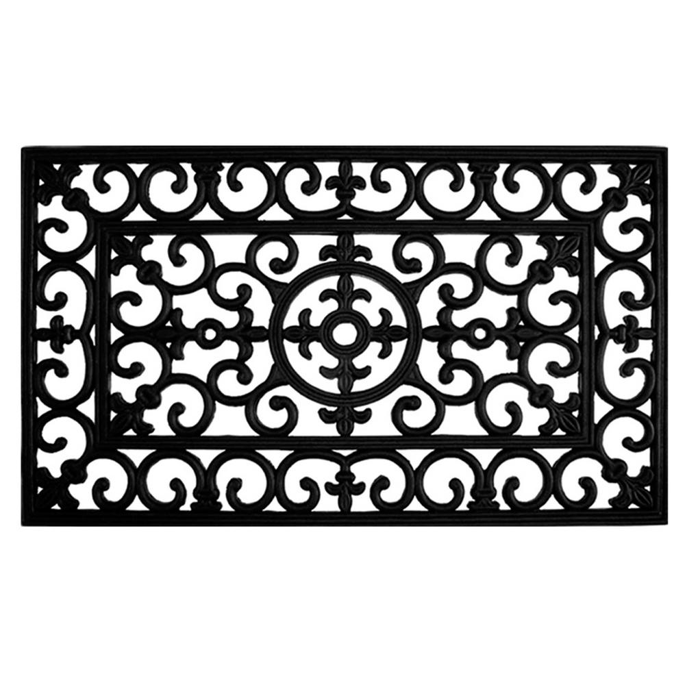 Home More Fleur De Lis 24 In X 36 In Rubber Door Mat 900092436