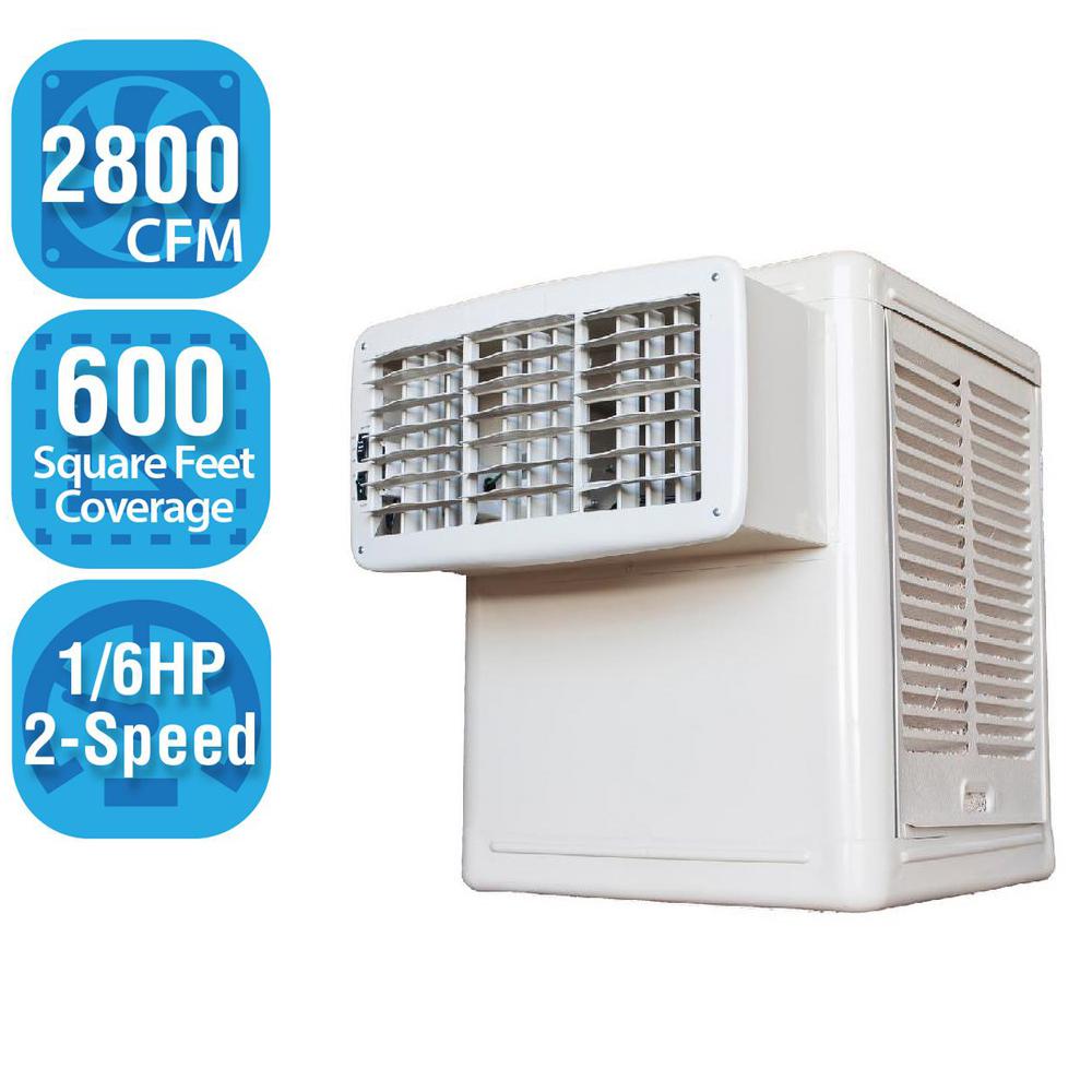 Hessaire 2,800 CFM 2Speed Window Evaporative Cooler for 600 sq. ft. (1