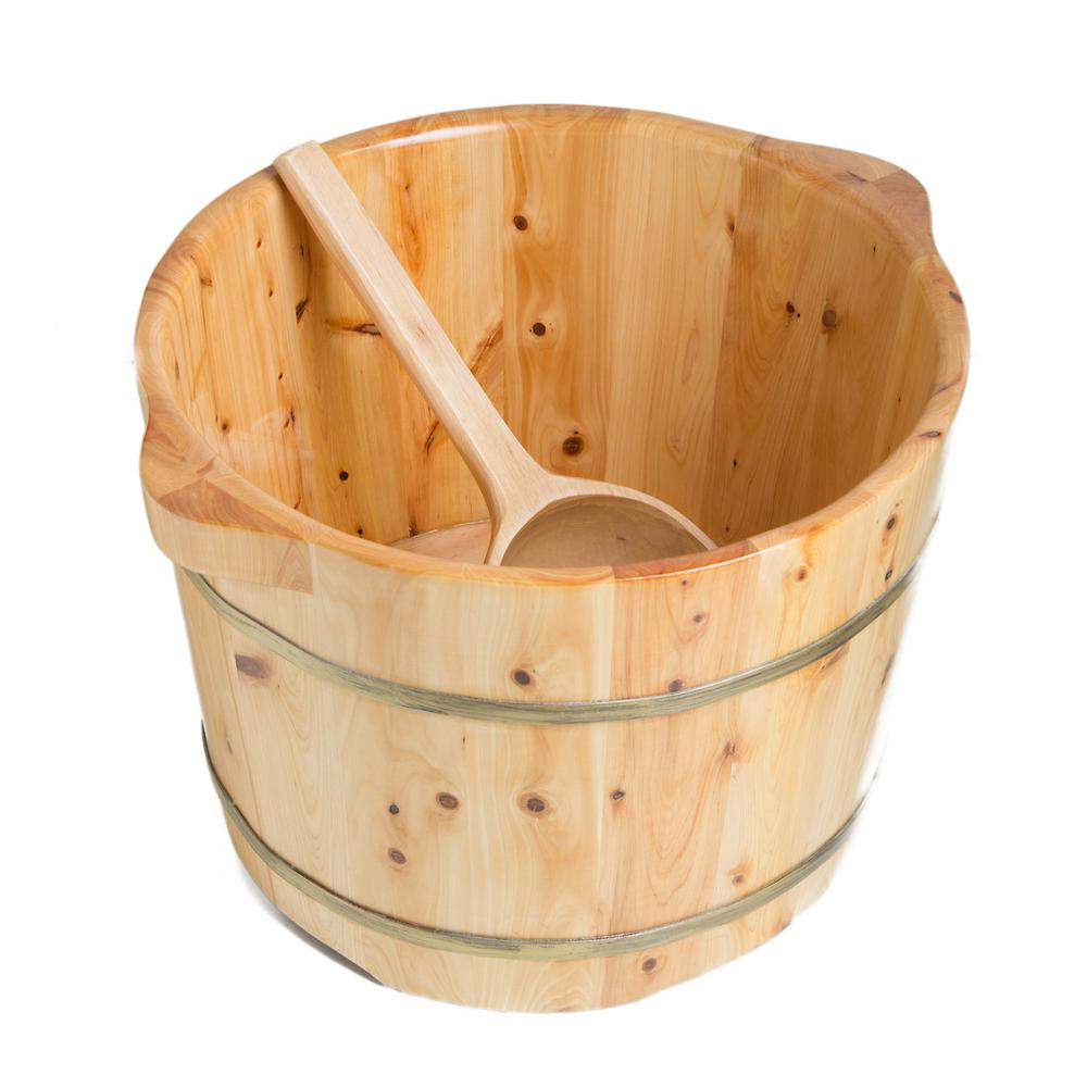 Alfi Brand 14 5 In X 11 Wooden Foot Soaking Bucket Ab6604 The Wooden Foot Soaking Bucket