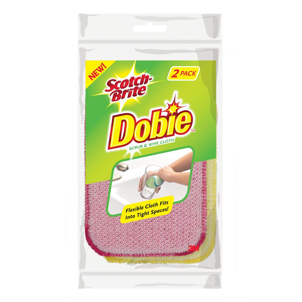ScotchBrite Dobie Scrub and Wipe Cloth (2Pack)90572 The Home Depot