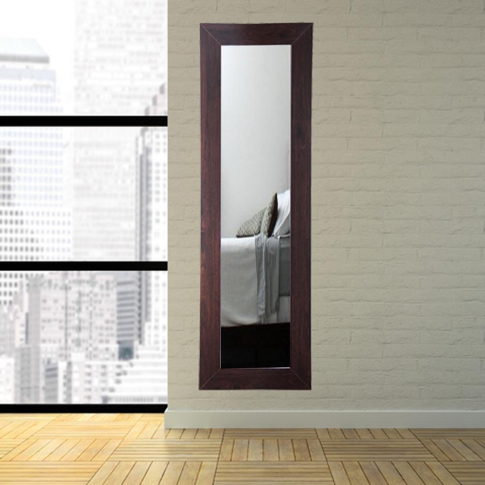 Modern Rustic Dark Walnut Full Length Framed Mirror Bm6skinny The Modern Rustic Dark Walnut Full Length Framed Mirror Bm6skinny The Home Depot